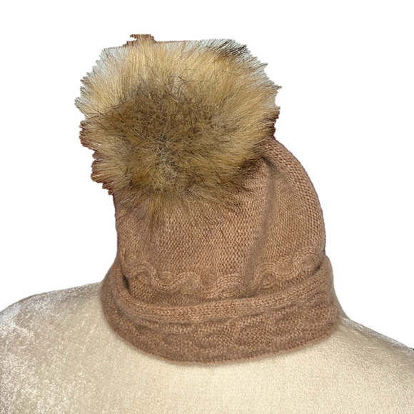 NWOT White Pine Cashmere Faux Fur Beani  Hat Small main image 4